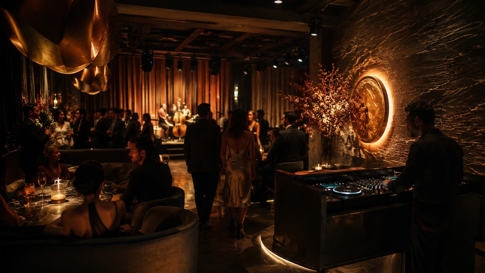 Nightlife venue interior suggesting a repeating residency atmosphere.